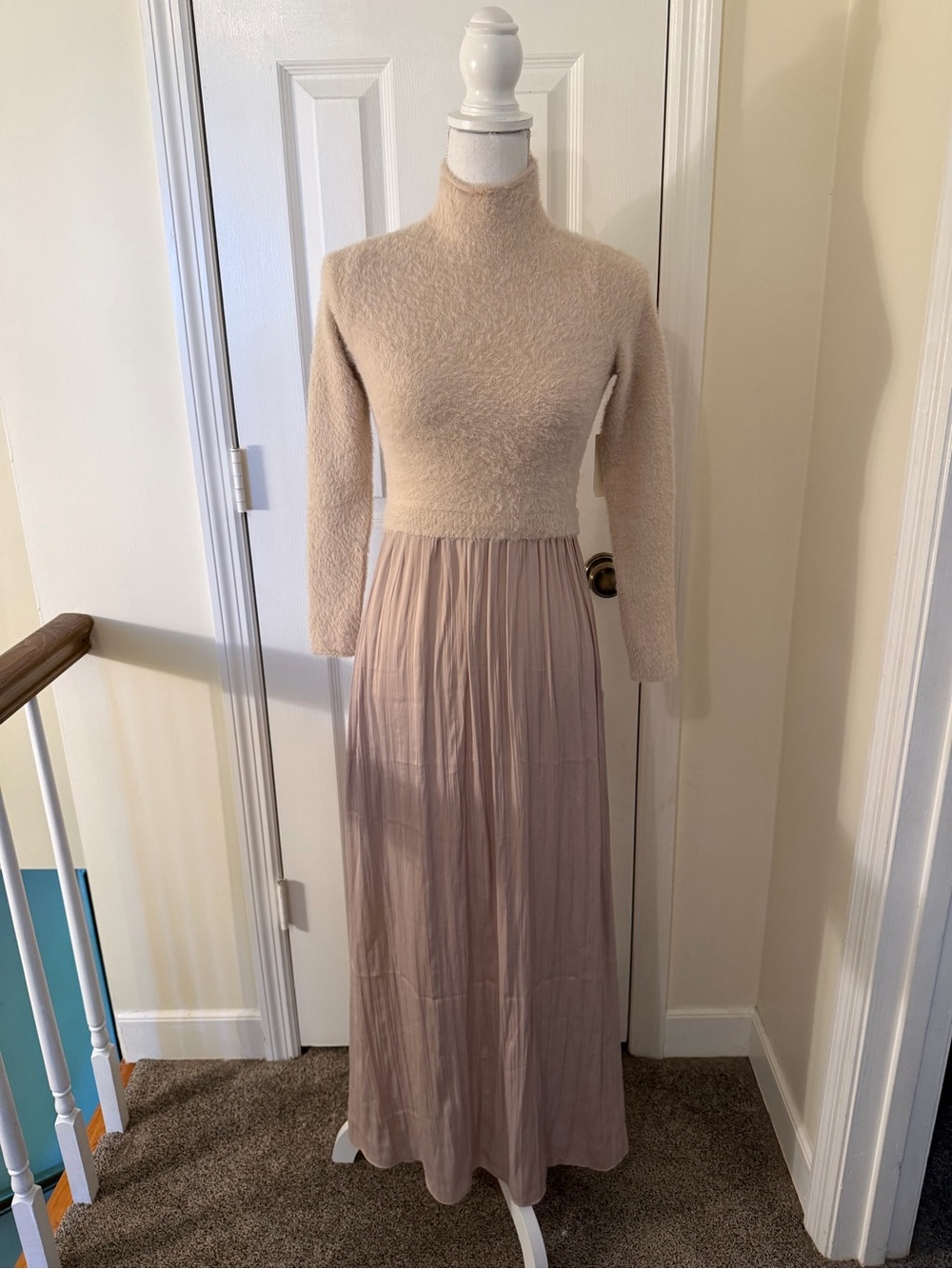 Anthropologie The Thea Long Sleeve Eyelash Twofer Sweater Dress NWT! - Picture 2 of 14